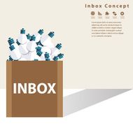 Light bulb in the box with inbox Concept Vector design