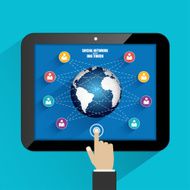 Social Network Vector Concept Flat Design Infographic
