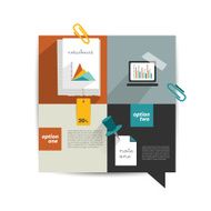 Minimalistic flat tab for infographics N3