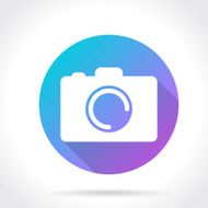 Flat Long Shadow Icon Of Photo Camera N4