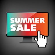 Summer sale words Markdown discount on High-quality computer d