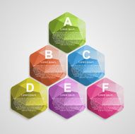 Abstract hexagon infographics template N12