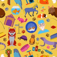 Domestic pets background Pattern Seamless N2