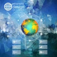 Infographic template for business design triangle design vector illustration N12