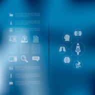 medical infographic with unfocused background N121