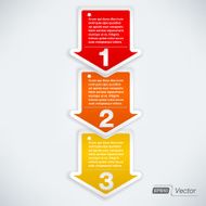One two three arrow illustration - Three easy steps N5