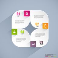 Flat infographics vector design template