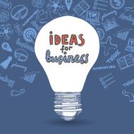 Lightbulb and drawing business strategy N2