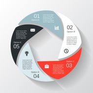 Modern vector info graphic for business project N292