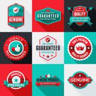 Flat Labels &amp; Badges Set N2