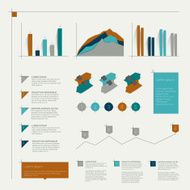 Collection of infographics elements vector N18