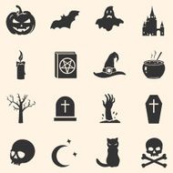 Vector Set of Halloween Icons N28