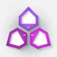 Infographic template with three labels N2