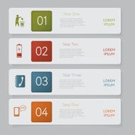 Infographic Design number banners template graphic or website layout N83