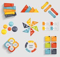 Collection of Infographic Templates for Business Vector Illustra N159