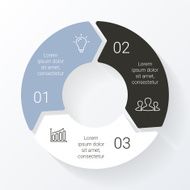 Vector line circle arrows infographic Template for cycle diagram graph N6