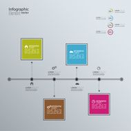 Timeline Infographic with arrows and pointers N13