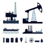 Oil Industry Icon Set N4