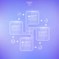 Transparent glossy panel on blurred background N5