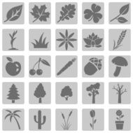 Vector Set of Plants Icons N11