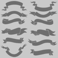Vector Set of Ribbons for Your Text N18