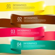 3d ribbon infographics