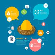 Nest egg and Finance infographic template N2