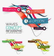Vector abstract wave infographic