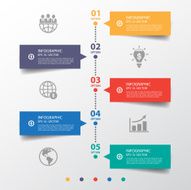 Design clean number banners timeline graphic or website Vector e N7