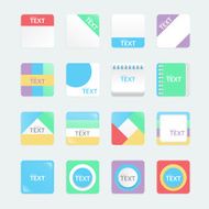 apps icons set soft colour style Vector illustration