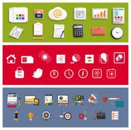 Workplace office and business work elements set N4