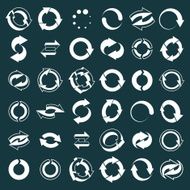 Reload icons vector set loop arrows refresh web theme