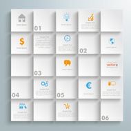 White Square And Shadows Infographic Design