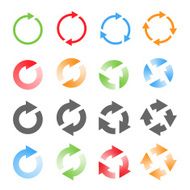 Rotating Arrows Set Vector Illustration