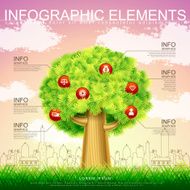 vector infographic template with tree element