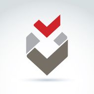 Geometric vector graphic abstract icon symbol
