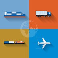 Transportation Concept Icon Set