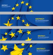 Abstract EU Flag European Union Colors (Vector Art) N2