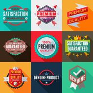 Flat Labels &amp; Badges Set N3