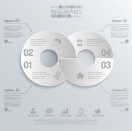abstract 3d paper infographics N121