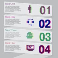 Design number banners template graphic or website layout N43