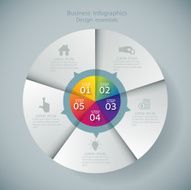 Infographic Business concept with 5 options N2