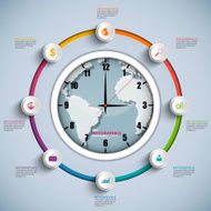 Abstract 3D paper Infographic N92
