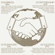 business infographics handshake