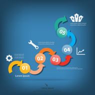 Colorful vector design for workflow layout N44