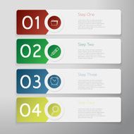 Design number banners template graphic or website layout N44