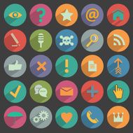 Different flat Icons for Web and Mobile Application N2