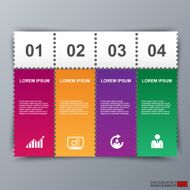 Abstract 3D paper Infographic N93