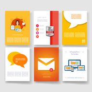 Templates Design Set of Web Mail Brochures Mobile Technology Infographic N462