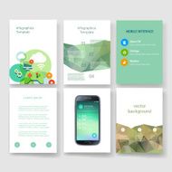Templates Design Set of Web Mail Brochures Mobile Technology Infographic N463